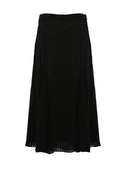 Gonna Neptume in georgette con perline TEMPERLEY LONDON | NEPTUNE SKIRTBLACK